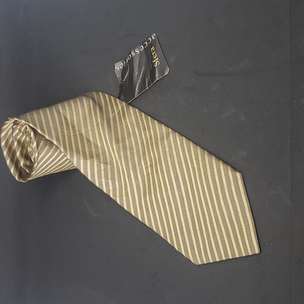 Sfera gold striped tie